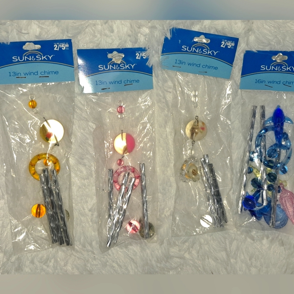Wind Chime Bundle (4)  13" #New